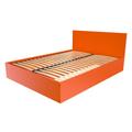 Lit coffre 2 places en bois avec tête de lit 140x200 Orange