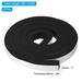 Weather Stripping for Doors 2 Rolls Foam Seal Tape Adhesive Insulation - Black