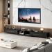 Extendable Modern TV Stand for TVs up Black/White Living Room Table
