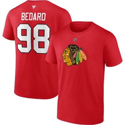 Chicago Blackhawks Fanatics Branded Name & Number T-Shirt - Connor Bedard - Herren Image