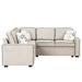 83" Linen Blend Square Arm Modern Convertible Sleeper Sofa With Pillows - 83" x 83" x 32.6