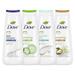 Dove Body Wash Deep Moisture Sensitive Skin Cucumber And Green Tea And Shea Butter & Vanilla Collection 4 Count Skin Cleanser With 24Hr Renewing Micromoisture 20 Oz