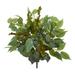 Silk Plant Nearly Natural 14 Mixed Ficus Fittonia and Berries Bush Artificial Plant (Set of 6)