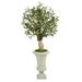 Silk Plant Nearly Natural 3.5 Olive Artificial Tree in Sand Colored Urn