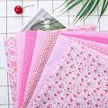 Delaman Cotton Fabric 7pcs 25 * 25cm Cotton Fabric DIY Assorted Squares Pre-Cut Bedding Suite Quarters Bundle Sewing Accessories(25 * 25)