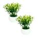 2PCS Room Decor Artificial Flower House Decoration Artificial Faux Green Bonsai Potted Faux Green Topiary Shrubs With Pots For House Farmhouse Bathroom Office Home Decor