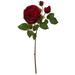 Silk Plant Nearly Natural 22 Rose Artificial Flower (Set of 6) - Xmas Red