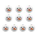 Cute Christmas Snowman Wooden Bead Winter Wooden Bead Wood Round Bead Christmas Print Wooden Beads for Crafts 10 Pcs