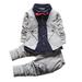 Pimfylm Unisex Baby Outfit Bundle Mix Match baby-boys Toddler 2-piece Long Sleeve Set Boys Clothing Sets Grey 110