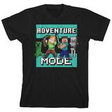 Youth Black Minecraft Adventure Mode T-Shirt