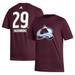 Men's adidas Nathan MacKinnon Burgundy Colorado Avalanche Fresh Name & Number T-Shirt