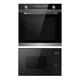 Cookology 72L Electric Built-In Oven & 25L Built-In Microwave Oven Pack - Black