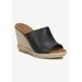 Extra Wide Width Women's Kinsley Sandal by Ros Hommerson in Black Napa Leather (Size 9 WW)