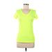 Nike Active T-Shirt: Green Solid Activewear - Women's Size Medium