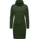 Sweatkleid RAGWEAR "Babett Dress Intl." Gr. XL (42), Normalgrößen, grün (olivgrün) Damen Kleider Langarm warmes Winterkleid mit breitem Rollkragen