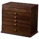 Xloverise Wooden Jewelry Boxes for Women, 6-Layer Vintage Jewelry Box Wood, Wooden Jewelry Organizer for Storage Jewellery (Brown)