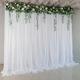 White Backdrop Curtain Dual Layer Wrinkle Free Backdrop Tulle Drapes for Baby Shower Wedding Baptism Engagement Party Birthday Photography Home Decorations