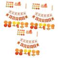 jojofuny Happy Birthday Banner 3 Sets Little Orange Card Organic Merry Birthday Banner Little Cutie Party Banner Cutie Garland Little Cutie Plates Orange Party Cake Baby Plastic Bunting