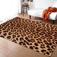 Stylish Leopard Print Area Rugs, Popular Personality Stylish Design Large Carpet, Indoor Non-Slip Kids Rugs Machine Washable Breathable Durable Carpet for Front Entrance Floor Decor,70 x 140 cm