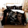 Damon Salvatore Bedding Set, The Vampire Diaries Duvet Cover Set, 3 Pieces 3D Printed Ian Somerhalder Bed Linen Set (7,200 * 200cm)