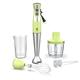 Utalent Immersion Hand Blender, 5-in-1 8-Speed Stick Blender with 500ml Food Grinder, BPA-Free, 600ml Container,Milk Frother,Egg Whisk,Puree Infant Food, Smoothies, Sauces and Soups - Green