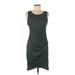 Leith Casual Dress - Mini Scoop Neck Sleeveless: Green Print Dresses - Women's Size Medium
