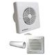 Manrose QF100T Quiet Extractor Fan with Timer complete with Wall Liner and White External Grille Vent Cover