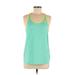 Adidas Active Tank Top: Green Print Activewear - Women's Size Medium