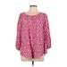 LC Lauren Conrad Long Sleeve Blouse: Pink Tops - Women's Size 0X Plus