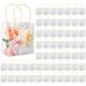 Abbylike 60 Pcs Clear Gift Bags with Handles Reusable PVC Plastic Gift Wrap Tote Bag Candy Shopping Clear Totes Clear Goodie Bags with Handles for Wedding Birthday Christmas Party Favors (Gold)