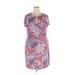 Ivy Lane Casual Dress - Shift: Purple Batik Dresses - Women's Size 2X