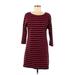 Tommy Hilfiger Casual Dress - Shift Scoop Neck 3/4 sleeves: Red Print Dresses - Women's Size Medium