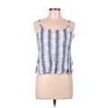 Weekend Sleeveless Blouse: Blue Print Tops - Women's Size Medium