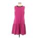 Halogen Casual Dress - DropWaist: Pink Solid Dresses - Women's Size 8