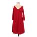 MSK Casual Dress - A-Line: Red Solid Dresses - New - Women's Size 6