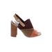 Cole Haan Heels: Slingback Stacked Heel Boho Chic Tan Print Shoes - Women's Size 10 1/2 - Open Toe