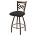 Holland Bar Stool XL 820 Catalina Stool Upholstered/Metal in Black/Brown | Counter Stool (25" Seat Height) | Wayfair X82025BZ008