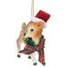 Northlight Seasonal 3" Fawn Reindeer Wearing Santa Hat & Plaid Bow Christmas Ornament Plastic | 3 H x 1.5 W x 3 D in | Wayfair NORTHLIGHT TR88476