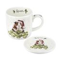 Royal Worcester Rw-Wrendale Designs Mug & Coaster St Sprouts in Brown/White | Wayfair 1741980