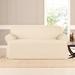 Sure Fit Cotton T-Cushion Loveseat Slipcover Cotton in White | 36 H x 73 W x 39 D in | Wayfair SF41861