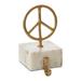 Birch Lane™ Yessy Winter Skies Peace Stocking Holder in White/Yellow | 7 H x 4 W x 4 D in | Wayfair E4D3242801CB4B3CA3256F25D9593C95