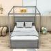 Ivy Bronx Juvia Full Size 2 Drawers Wooden Platform Bed w/ Twin Size Trundle Wood in Gray | 71 H x 56 W x 79 D in | Wayfair