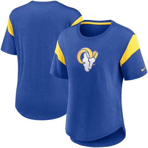 Damen Nike Heather Royal Los Angeles Rams Primärlogo Modisches Oberteil