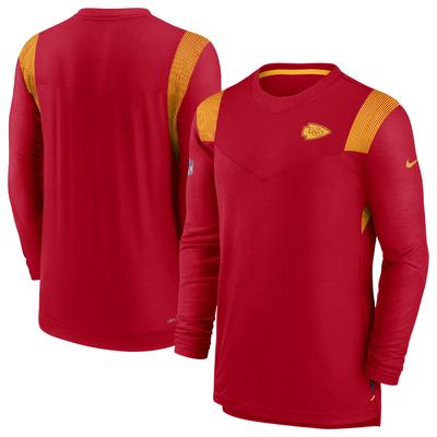 Nike Red Kansas City Chiefs Sideline Tonal Logo Performance Player Langarm-T-Shirt für Herren Image