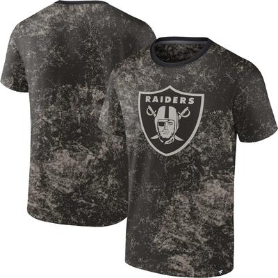 Las Vegas Raiders Shadow Fanatics T-Shirt für Herren, Schwarz Image