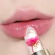 Flower Temperature Color Changing Lipstick Crystal Jelly Lip Balm Gloss Transparent Long Lasting Lip