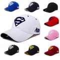 DC Anime Figure Superman Logo Cotton Embroidered Dome Baseball Cap Peaked Cap Youth Adult Size