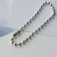 JustNeo Solid 925 Sterling Silver Ball Chain Bracelet and Anklet Basic Chains for Pendants Charms