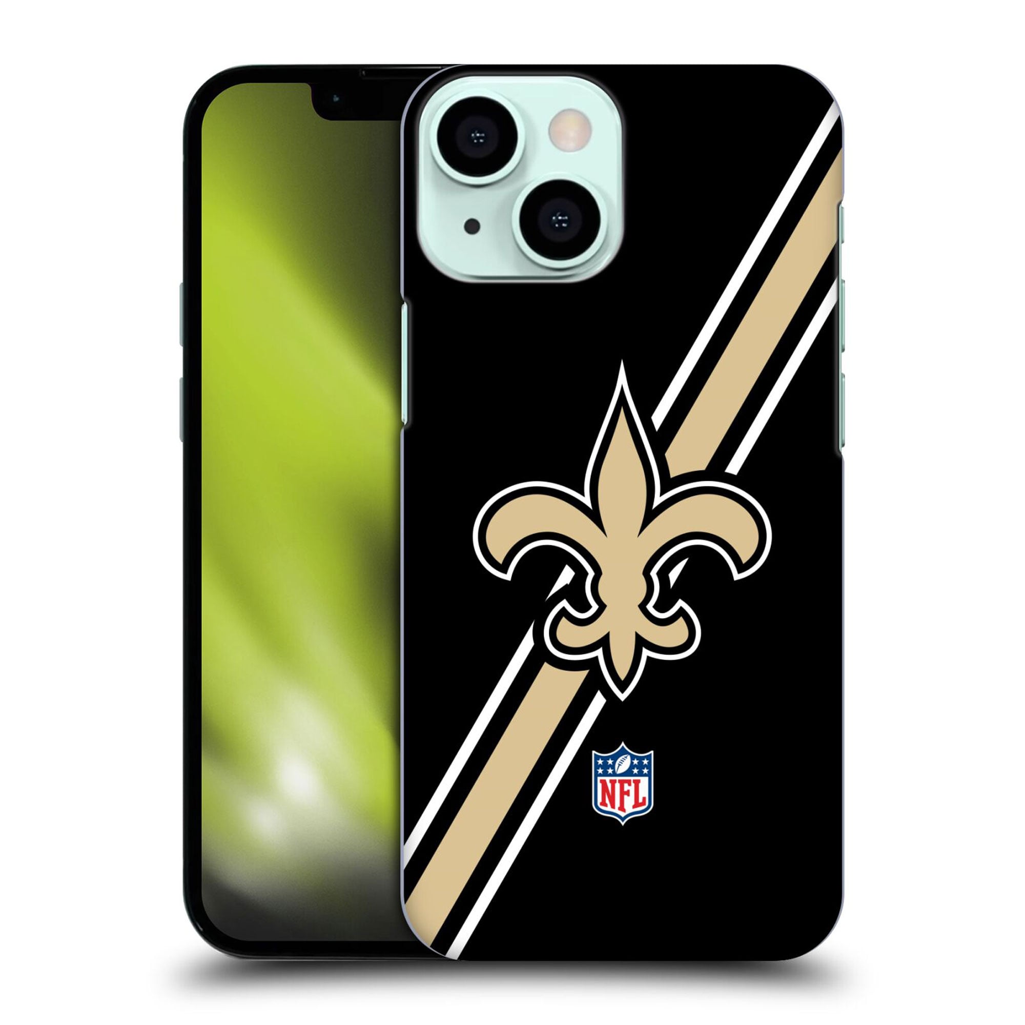 Coque New Orleans Saints rigide avec logo à rayures - iPhone