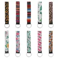 1PC Sunflower Leopard Printed Keychain Wristlet For Key Chain Lanyard Long Hanging Strap Key Rings